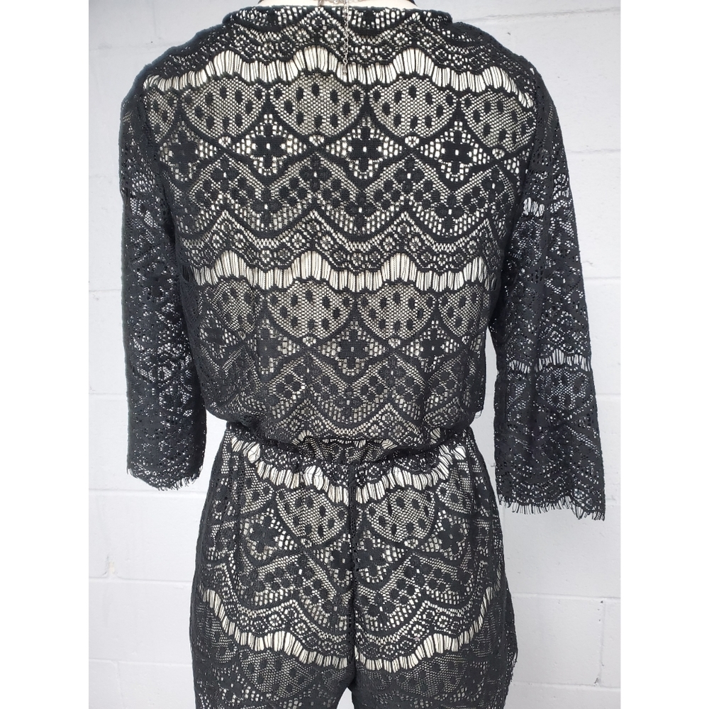 Xhilaration lance black romper 3/4 sleeves size S - Picture 5 of 5